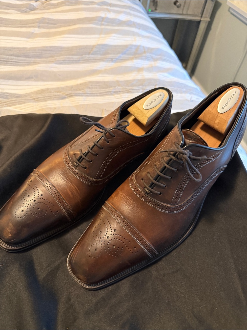 To Boot Brown Leather Cap-Toe Derby Oxfords